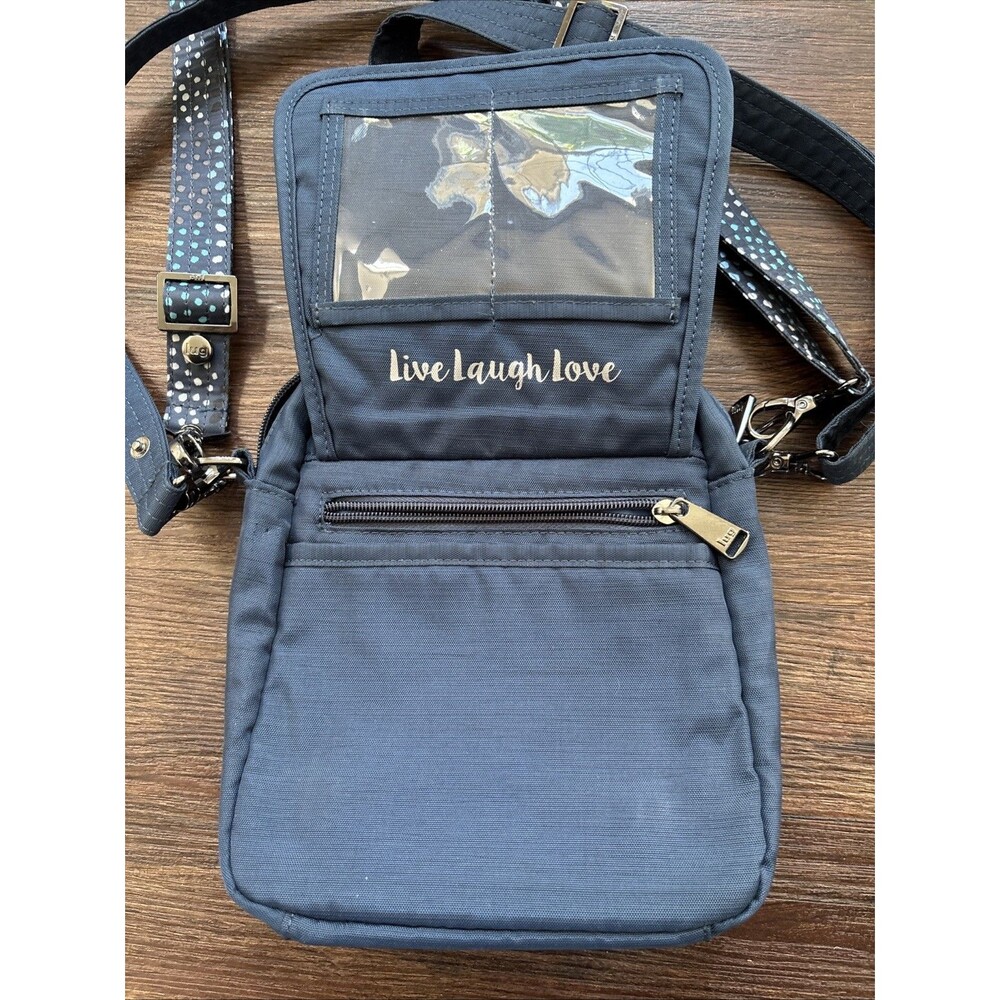 Lug Flapper Navy Blue Quilted Crossbody Bag Retro Travel Vegan SoHo Boho NWOT - Picture 5 of 7
